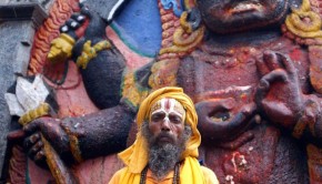 Sadhu, Nepal, Statue of Bhairava